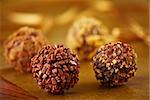 various types of tasty chocolate truffles