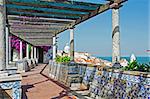 Veranda with sea ocean landscape Lisbon beautiful landscape