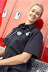 Portrait of female paramedic