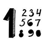 Hand drawn numbers