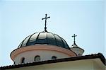 White Orthodox Church with two domes