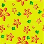 Flower seamless background. Vector