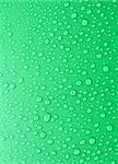 beautiful green water drops background