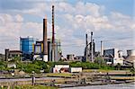 view from the Alsumer Hill of the industry in Duisburg