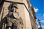 stone roland statue at the townhall in Duisburg