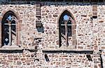 The windows of ancient churches.