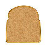 Slice of wholemeal toast with space for text