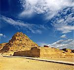 small ancient egypt pyramid in Giza Cairo