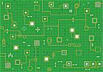Industrial electronic hi-tech abstract green horizontal vector background