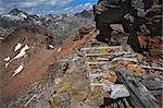 Ruins of the first global war along Italian alps