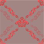 Seamless pattern - damascus pattern on a brown background