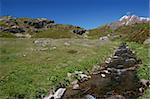 Swiss Alpine mountain river, Simplon Pass, Switzerland