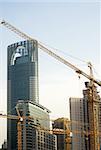 shanghai construction crane over modern building background