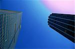 modern office skyscraper building ove blue sky