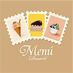 Vector dessert menu pattern