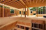 Interior framing of a new house under construction