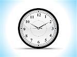 abstract black clock vector illustration