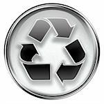 ecology symbol icon grey, isolated on white background.