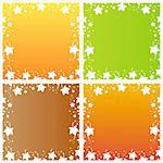set of 4 abstract autumn backgrounds