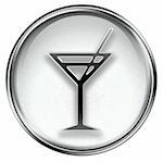 wine-glass icon grey, isolated on white background.