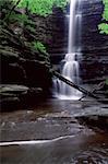 Beautiful Lake Falls pours into a deep canyon at Matthiessen State Park in central Illinois.