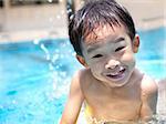 happy Boy in Swimming Pool