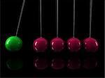 3d, green, pink, pendulum, chrome, network, black