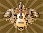 Spanish guitar with wings