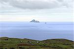 scenic view in kerry ireland of coastline and skellig rock