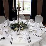 Elegant and festive decorated table - square