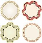 Elegance frames on white background