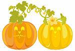 Vector pumpkins sweethearts.  Easy to edit and modify. EPS file included.