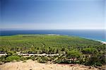 coast next to Bolonia beach at Cadiz Andalusia in Spain