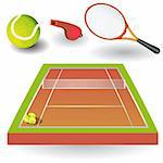 A collection of different color tennis icons - part 1