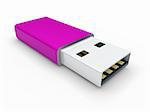 3d usb stick purple memory plug data