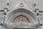 historic decorations and ornaments. Details of a facade of a church