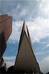 Sharp highrise profile and another building from Potsdamer Platz in Berlin, Germany.