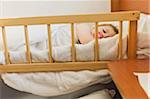 Young Girl Sleeping in Bed, Sweden