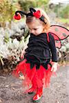 Girl Dressed-Up as Ladybug, Portland, Multnomah County, Oregon, USA