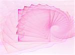 Abstract pink snail design; fractal spiral image