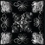 An ideal tile design in black and white that can be used as a background