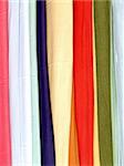 Bunch of cotton scarves in different colors