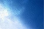 Nice bright blue droplets close-up background