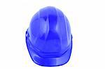 blue hard hat isolated on a white background