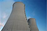 cooling towers of an atomic power plant