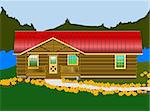 Log Cabin near the lake ready and waiting for vacation fun