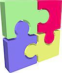 Illustration of Jigsaw puzzle pieces