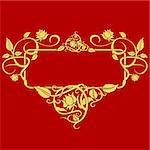 Floral banner 03 - highly detailed gold floral ornaments as decorative banner  Golden floral banner