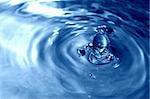 Macro of a water drop making a splash - shallow DOF