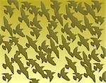 Vector background of a flock of birds